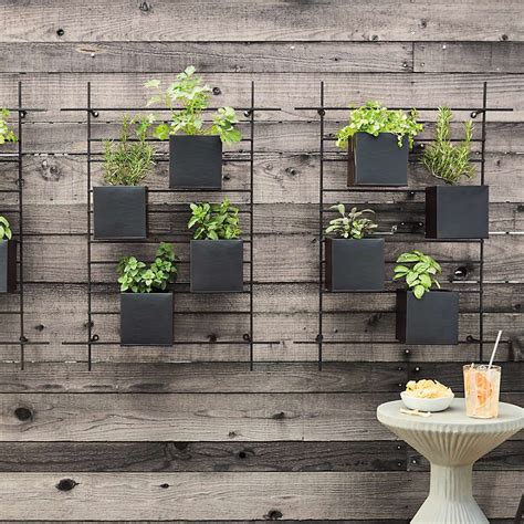 metal planter boxes wall|rustic metal planter boxes.